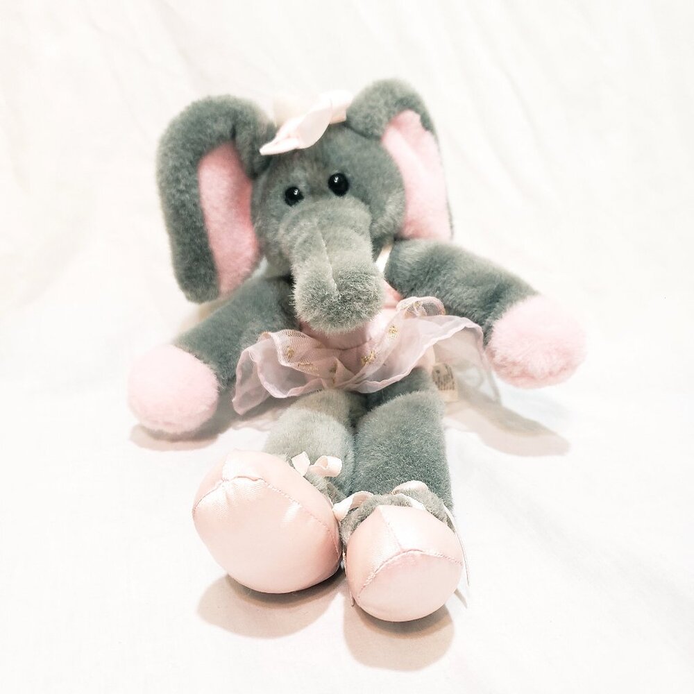 Stuffins Elephant Ballerina Plush Stuffed Animal 14" 1995 Toy